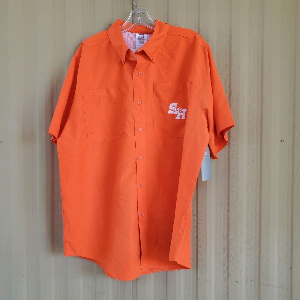 ProEdge By Knights Apparel Bearkats Embroidered Print Shirt Size Large